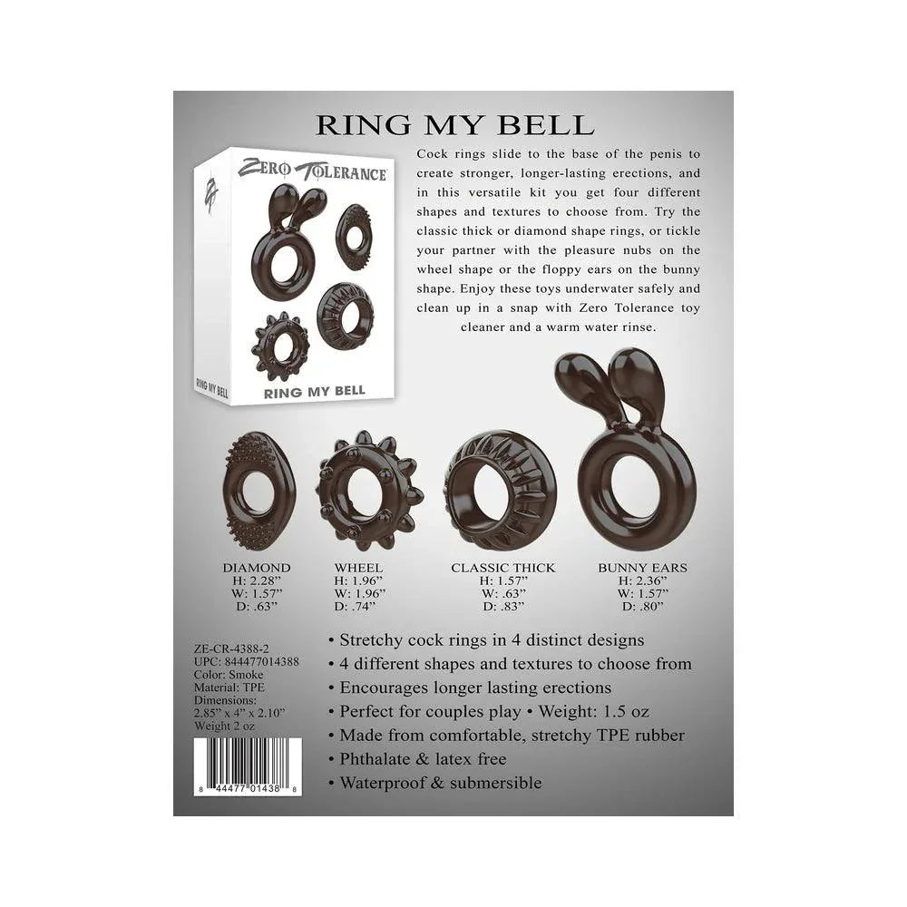 Zero Tolerance Ring My Bell 4-Piece Cockring Set - Buy At Luxury Toy X - Free 3-Day Shipping