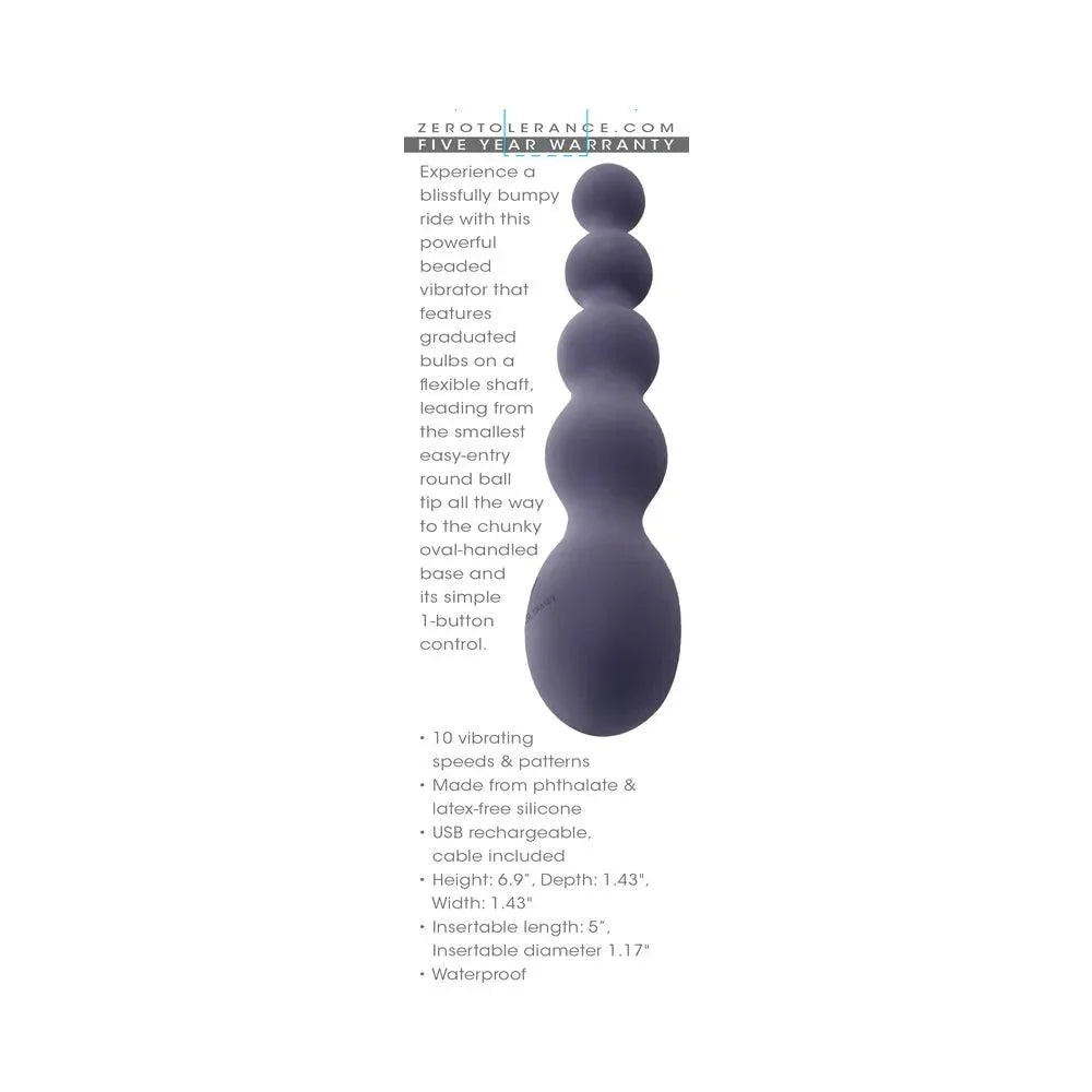 Zero Tolerance Rumpy Bumpy Rechargeable Vibrating Anal Vibrator Silicone - Buy At Luxury Toy X - Free 3-Day Shipping