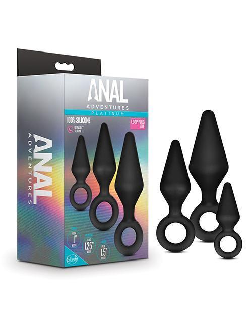 Anal Adventures Platinum Silicone Loop Plug Kit Set - Buy At Luxury Toy X - Free 3-Day Shipping
