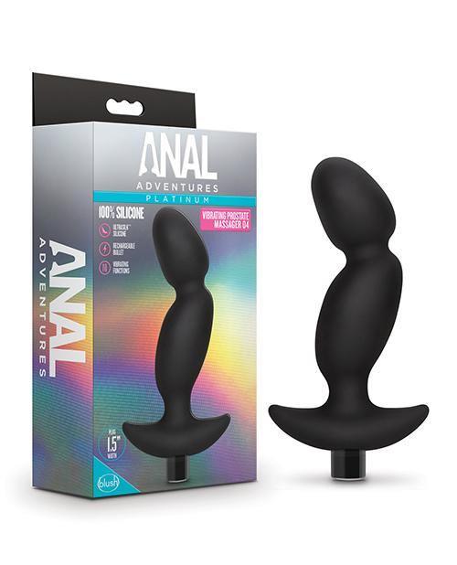 Anal Adventures Platinum Silicone Rechargeable Vibrating Prostate Massager - Buy At Luxury Toy X - Free 3-Day Shipping