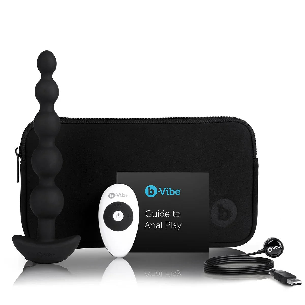 b-Vibe Cinco Rechargeable Remote-Controlled Vibrating Anal Beads Plug - Buy At Luxury Toy X - Free 3-Day Shipping