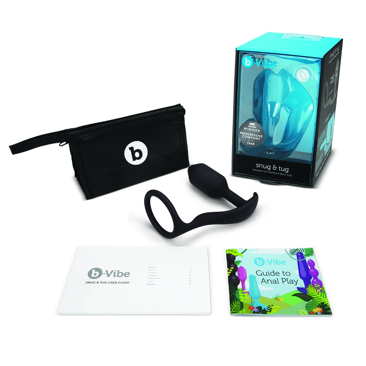 B-Vibe Snug & Tug Ring-Plug - Buy At Luxury Toy X - Free 3-Day Shipping