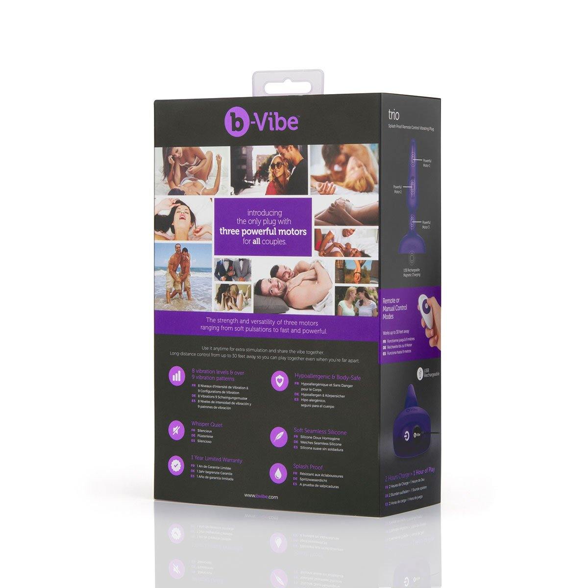 B-Vibe Trio Plug - Purple - Buy At Luxury Toy X - Free 3-Day Shipping