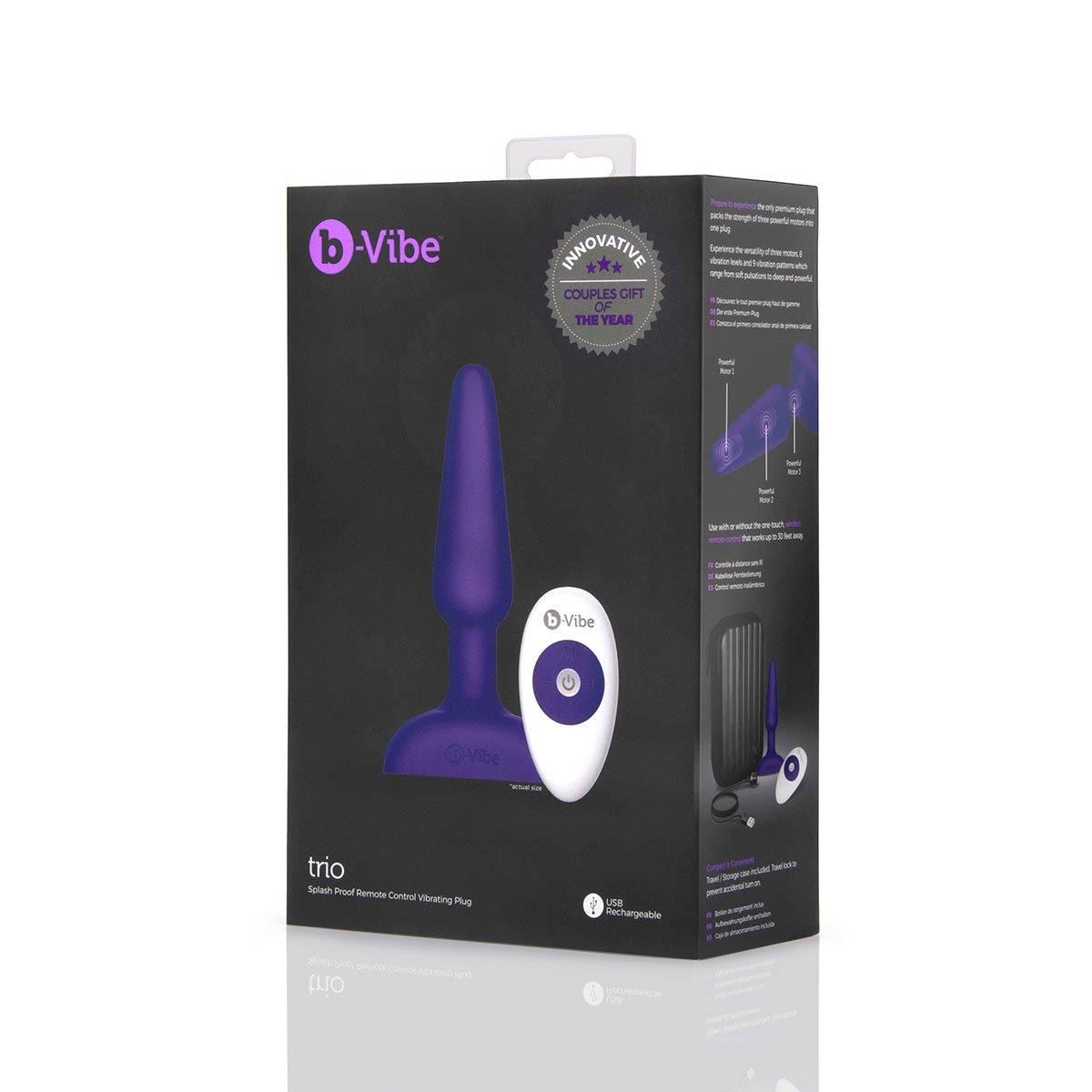 B-Vibe Trio Plug - Purple - Buy At Luxury Toy X - Free 3-Day Shipping