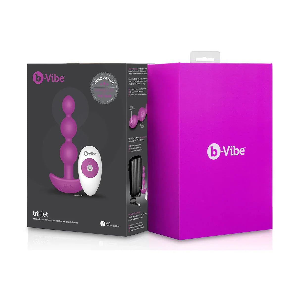 B-Vibe Triplet Beads - Buy At Luxury Toy X - Free 3-Day Shipping