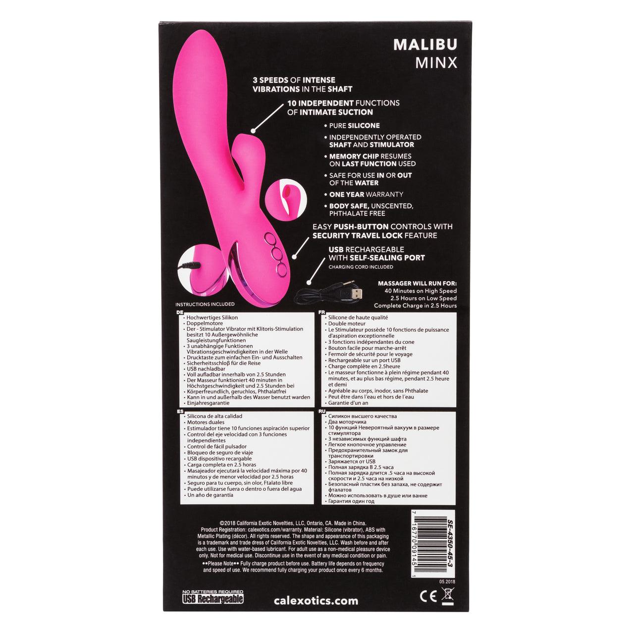California Dreaming Malibu Minx Rechargeable Silicone Vibrator - Buy At Luxury Toy X - Free 3-Day Shipping