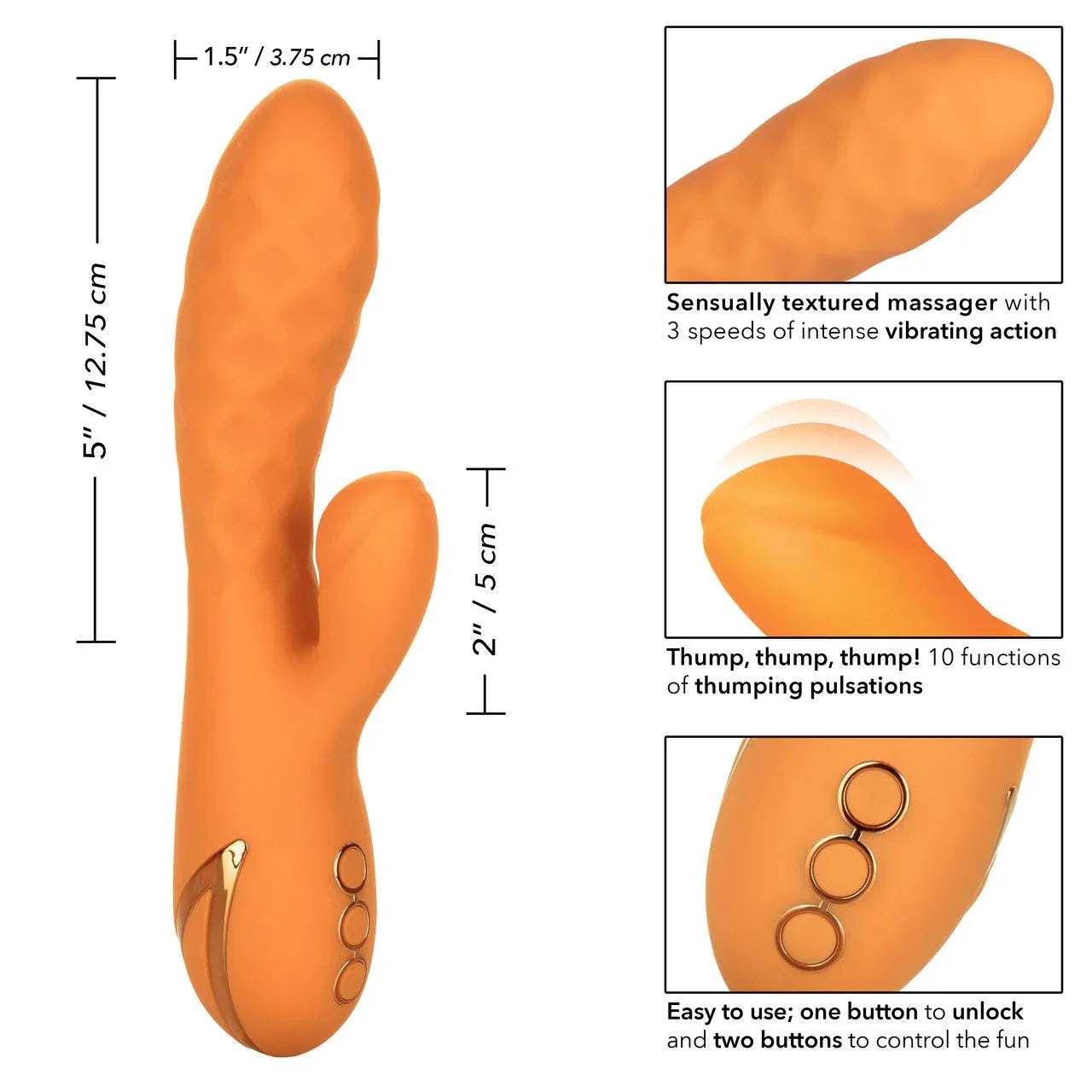 California Dreaming Newport Beach Babe Rechargeable Silicone Thumping Vibrator - Buy At Luxury Toy X - Free 3-Day Shipping