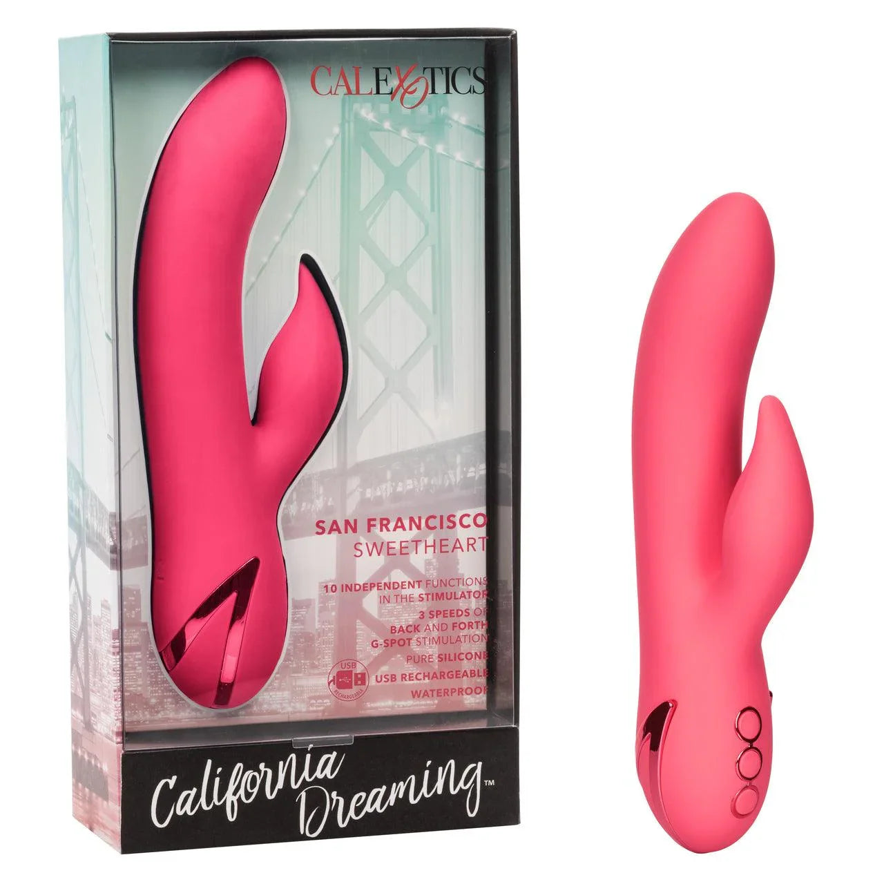 California Dreaming San Francisco Sweetheart Silicone USB Rechargeable Multifunction Vibrator - Buy At Luxury Toy X - Free 3-Day Shipping