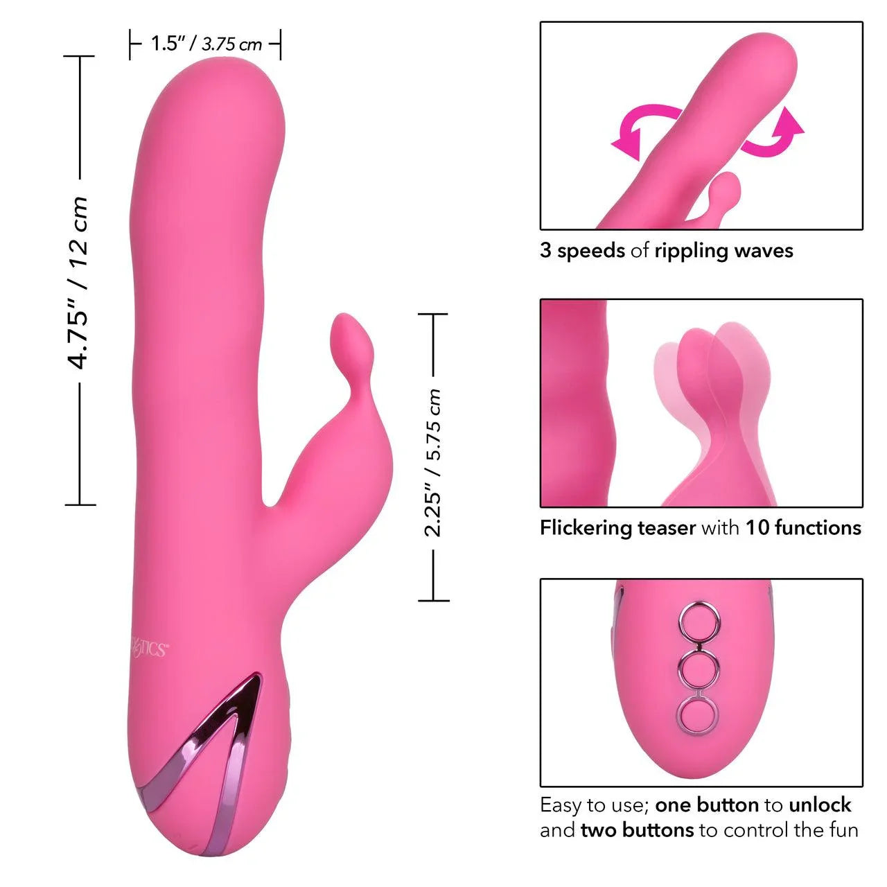 California Dreaming Santa Barbara Surfer Silicone Rechargeable Rabbit Vibrator - Buy At Luxury Toy X - Free 3-Day Shipping