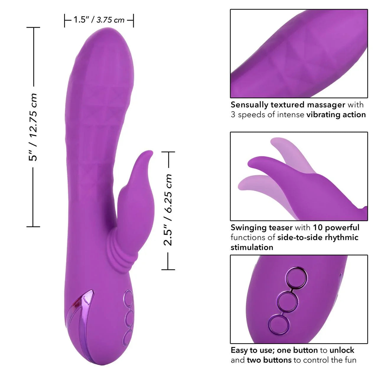 California Dreaming West Coast Wave Rider Silicone Rechargeable Rabbit Vibrator - Buy At Luxury Toy X - Free 3-Day Shipping