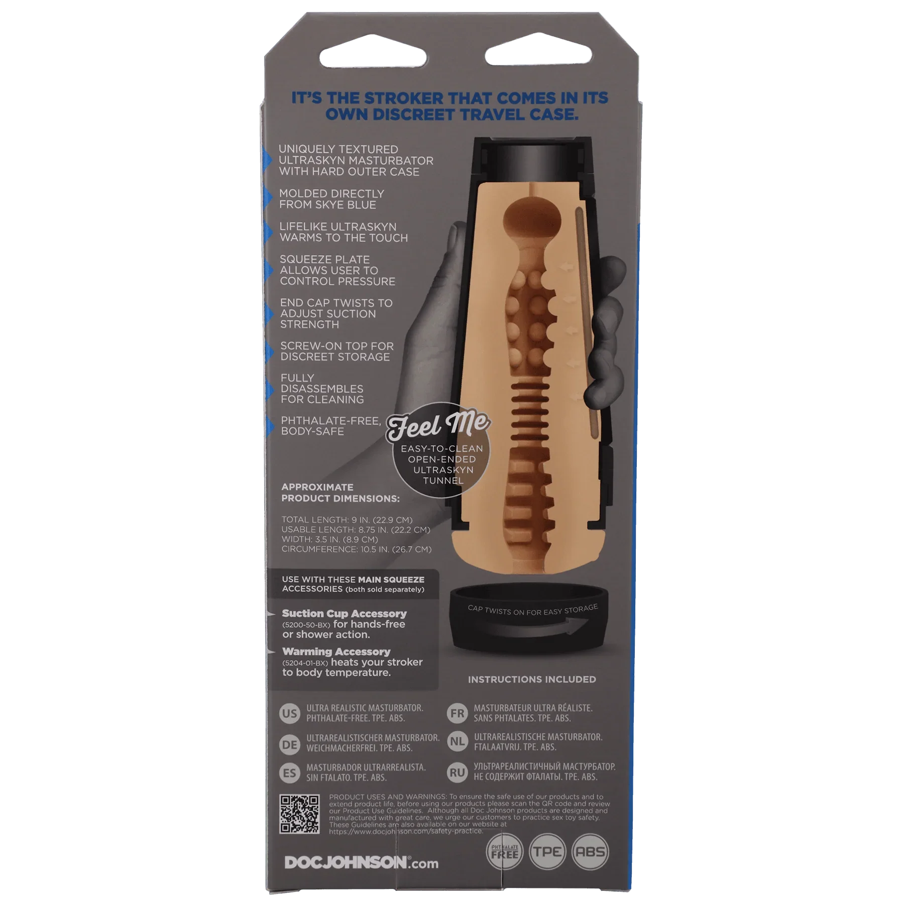 Doc Johnson Main Squeeze Skye Blue - Buy At Luxury Toy X - Free 3-Day Shipping