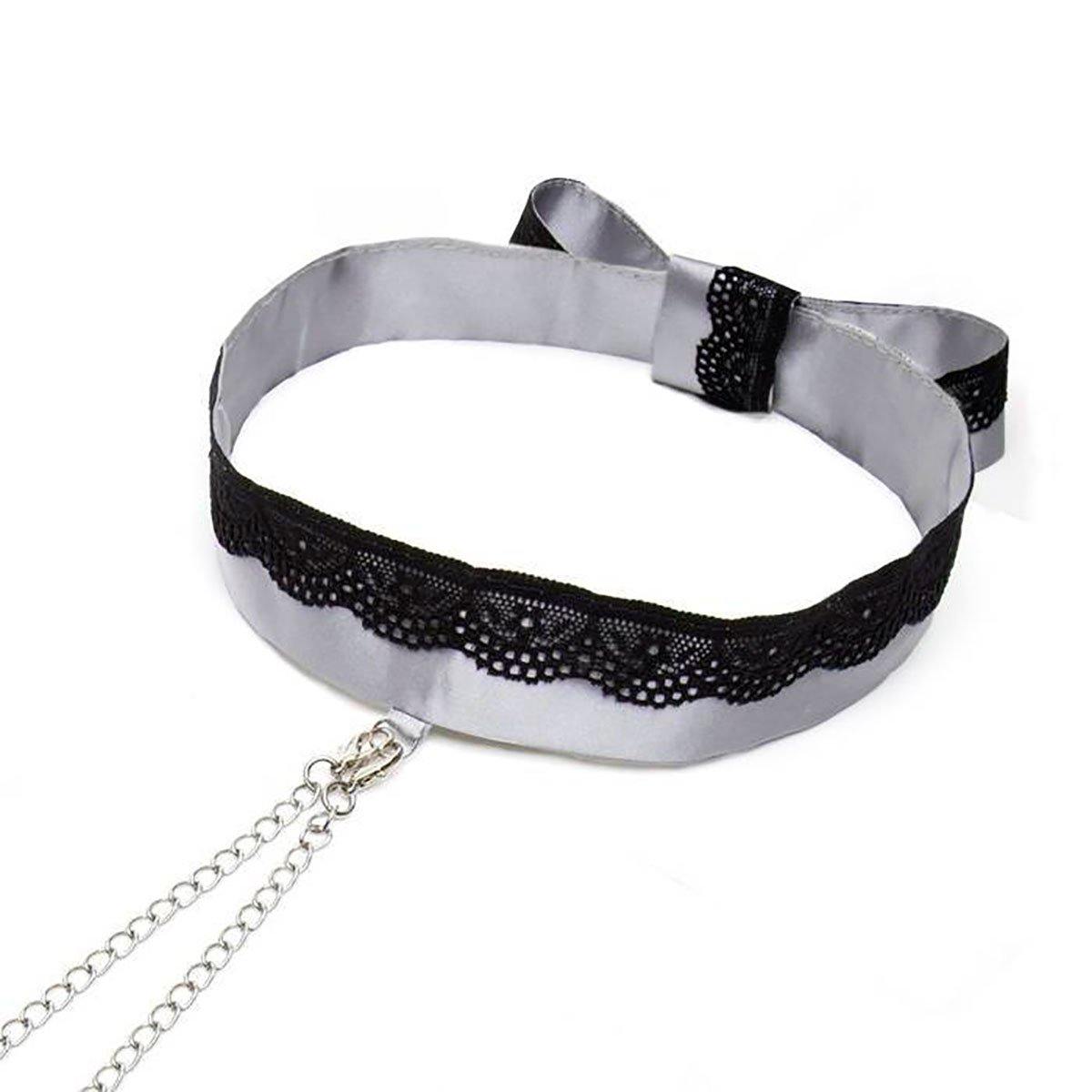 Fifty Shades - Play Nice Satin Collar & Nip Clamps - Buy At Luxury Toy X - Free 3-Day Shipping