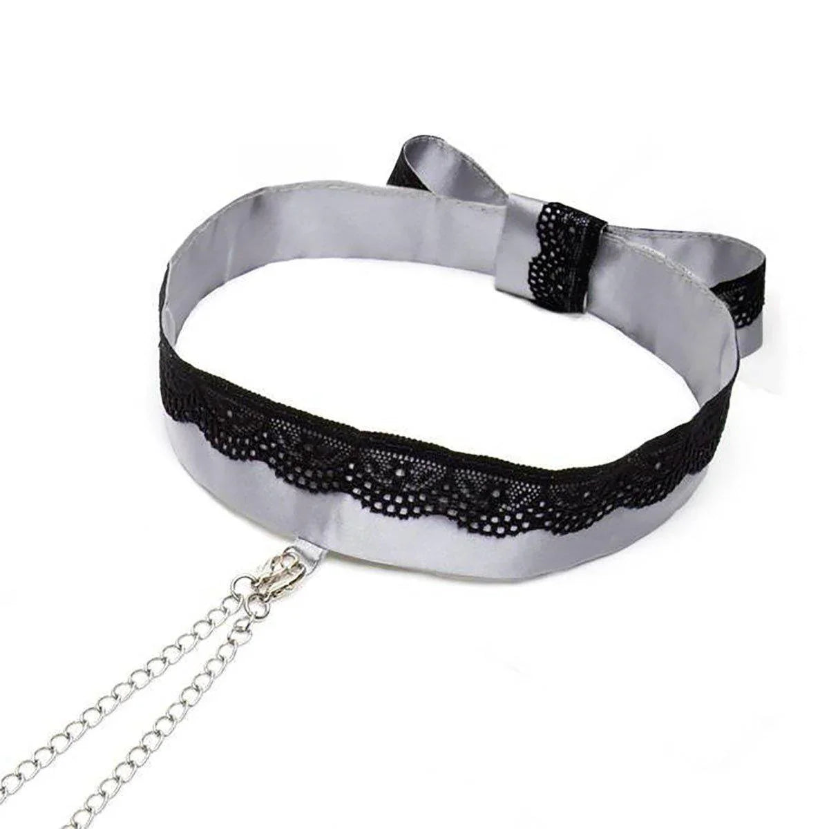 Fifty Shades - Play Nice Satin Collar & Nip Clamps - Buy At Luxury Toy X - Free 3-Day Shipping