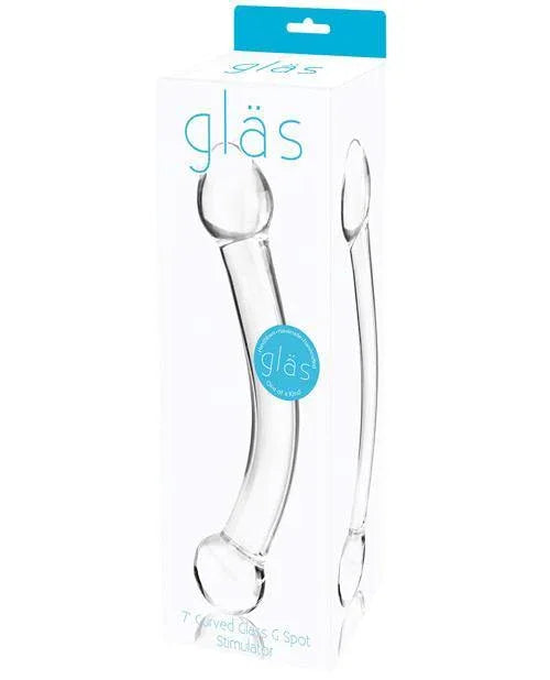 Glas 7" Curved Glass G Spot Stimulator - Clear - Buy At Luxury Toy X - Free 3-Day Shipping