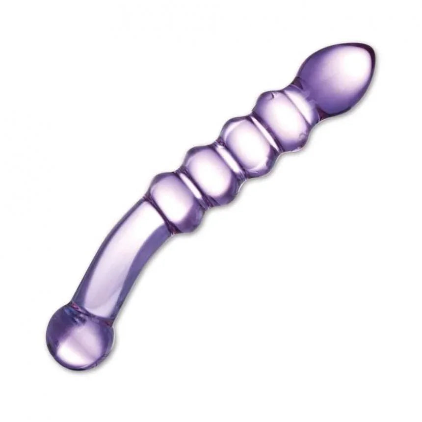 Glas Purple Rain Ribbed Glass Dildo - Buy At Luxury Toy X - Free 3-Day Shipping