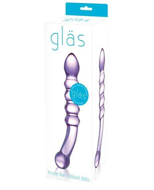 Glas Purple Rain Ribbed Glass Dildo - Buy At Luxury Toy X - Free 3-Day Shipping