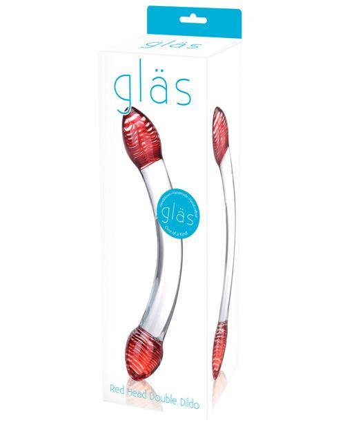 Glas Red Head Double Glass Dildo - Buy At Luxury Toy X - Free 3-Day Shipping