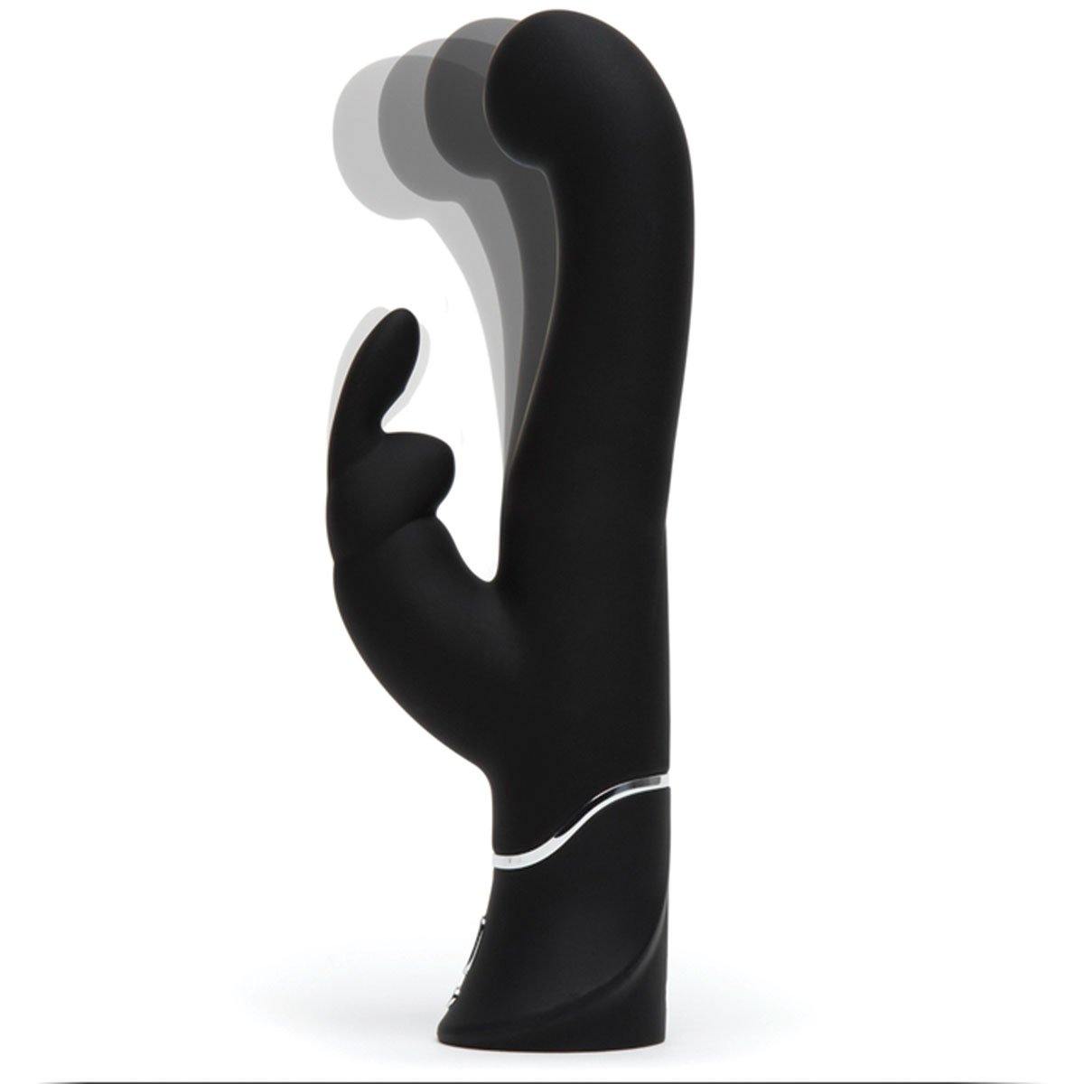 Happy Rabbit G-Spot Black Stroker Rabbit Vibe - Buy At Luxury Toy X - Free 3-Day Shipping