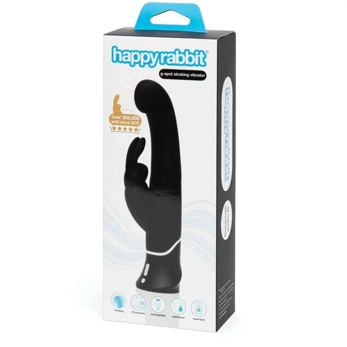 Happy Rabbit G-Spot Black Stroker Rabbit Vibe - Buy At Luxury Toy X - Free 3-Day Shipping