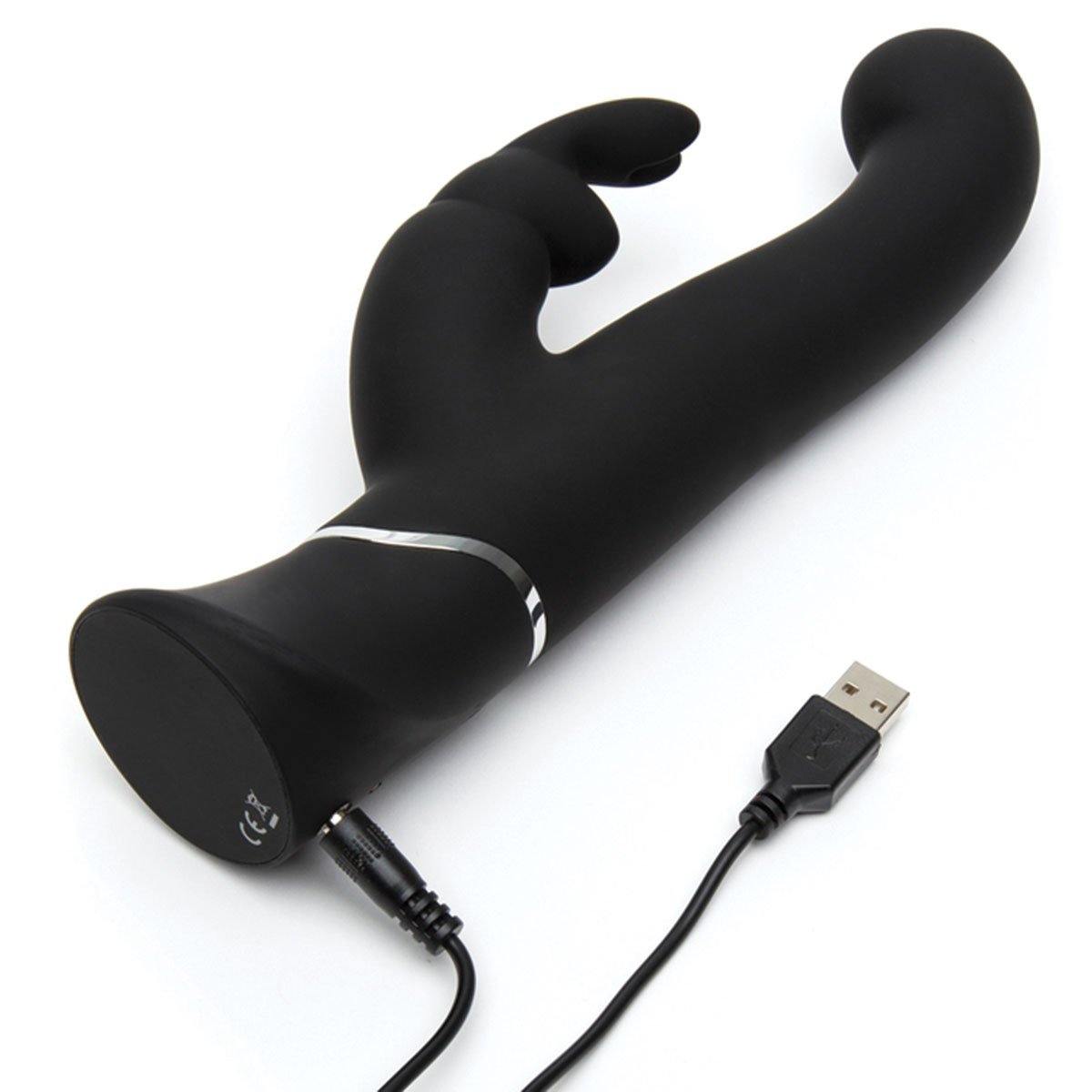 Happy Rabbit G-Spot Black Stroker Rabbit Vibe - Buy At Luxury Toy X - Free 3-Day Shipping
