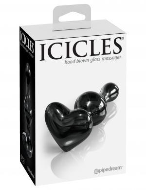 Icicles 74 Hand Blown Glass Heart Shape Anal Plug - Buy At Luxury Toy X - Free 3-Day Shipping