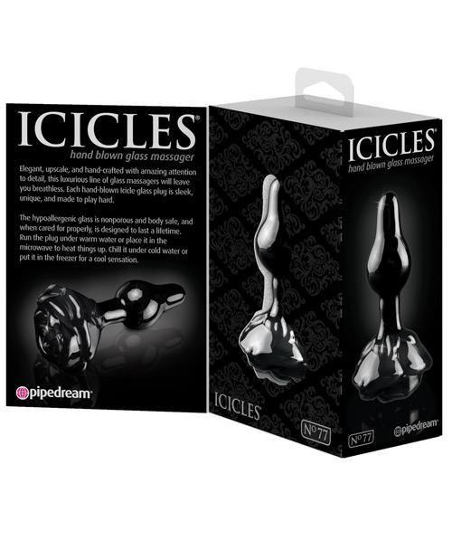 Icicles No. 77 Hand Blown Glass Rose Butt Plug - Buy At Luxury Toy X - Free 3-Day Shipping