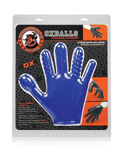 Oxballs Finger Fuck Glove - Police Blue - Buy At Luxury Toy X - Free 3-Day Shipping
