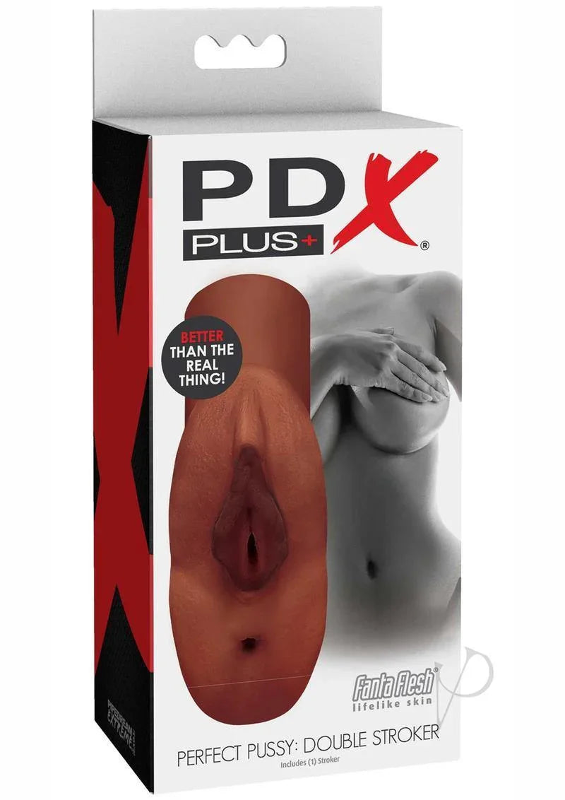 Pdx Plus Perfect Pussy Double Brown - Buy At Luxury Toy X - Free 3-Day Shipping