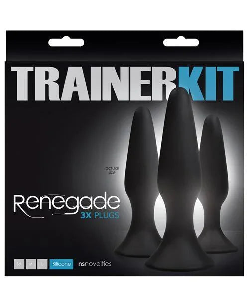 Renegade Sliders 3-Piece Anal Trainer Plug Set Satin Finish with Suction Base Renegade Sliders 3-Piece Anal Trainer Plug Set Satin Finish with Suction Base