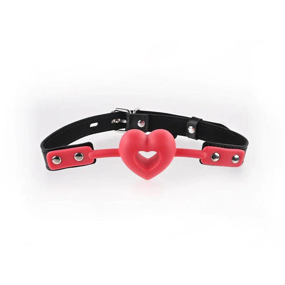 Sportsheets Sex & Mischief Amor Breathable Heart-Shaped Silicone Ball Gag - Buy At Luxury Toy X - Free 3-Day Shipping