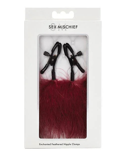 Sportsheets Sex & Mischief Enchanted Feather Nipple Clamps - Buy At Luxury Toy X - Free 3-Day Shipping