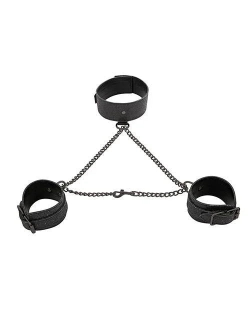 Sportsheets Sex & Mischief Shadow Sparkle Collar & Cuff Set - Buy At Luxury Toy X - Free 3-Day Shipping
