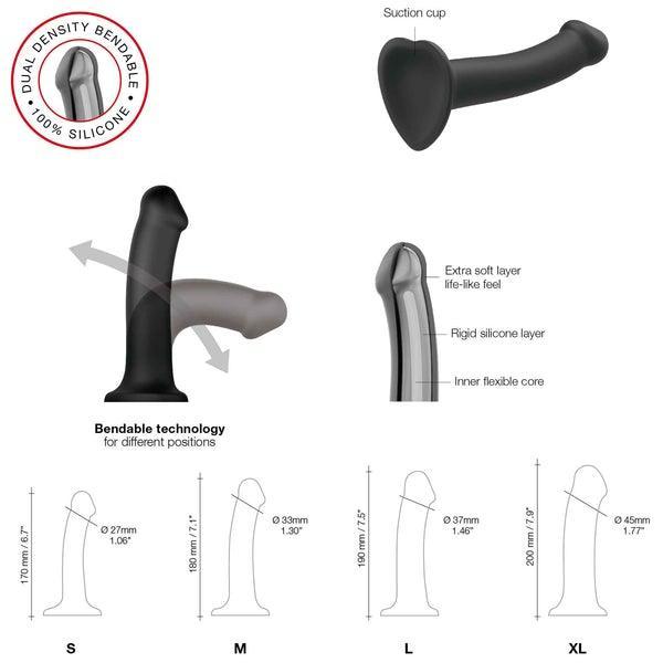 Strap-On-Me Bendable Dual-Density Silicone Suction Cup Dildo - Small - Buy At Luxury Toy X - Free 3-Day Shipping