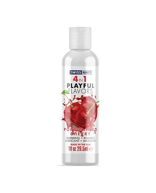 Swiss Navy 4 In 1 Flavors Poppin Wild Cherry - Buy At Luxury Toy X - Free 3-Day Shipping