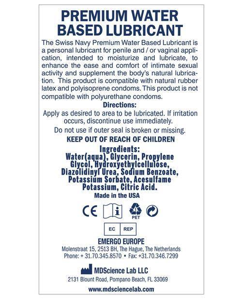 Swiss Navy Water Based Lube - Buy At Luxury Toy X - Free 3-Day Shipping
