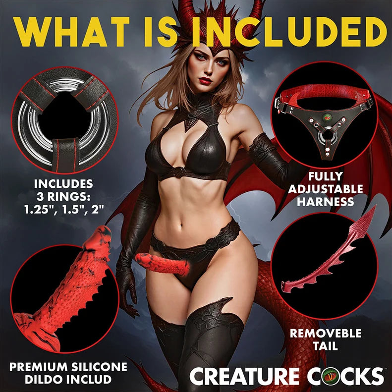 Creature Cocks Drakona Dragon Tail Harness Set