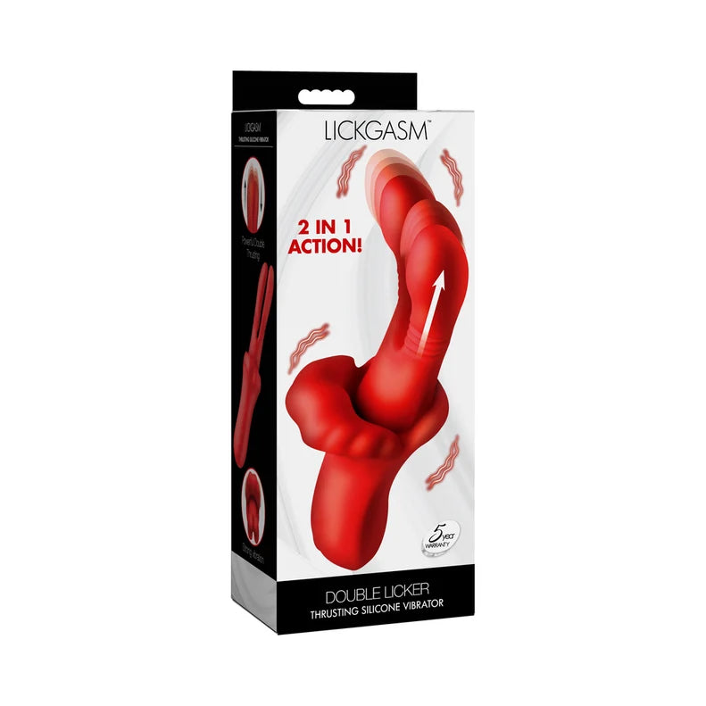 Lickgasm Double Licker Thrusting Silicone Vibrator