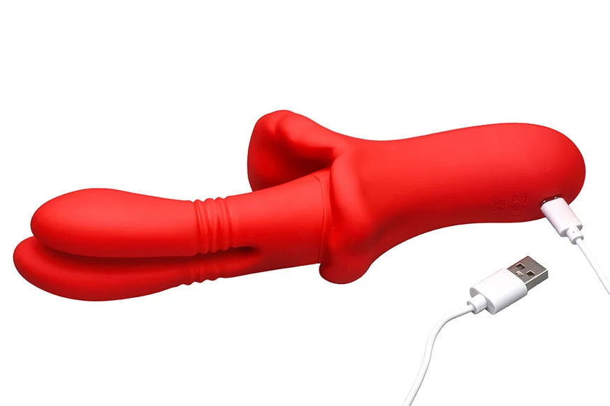 Lickgasm Double Licker Thrusting Silicone Vibrator