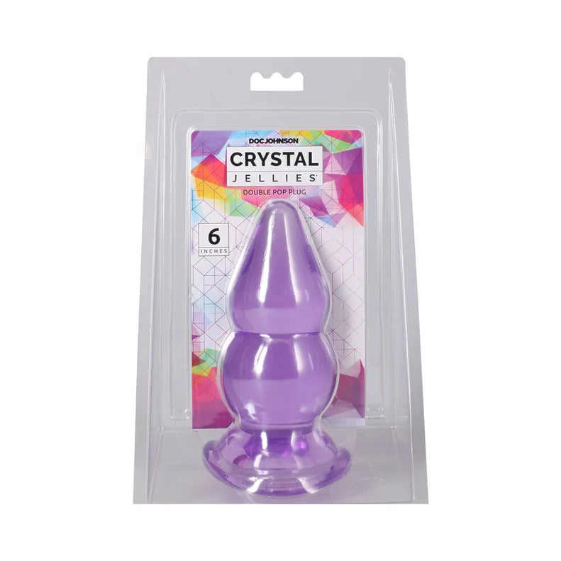 Doc Johnson Crystal Jellies Double Pop Plug 6 Inch