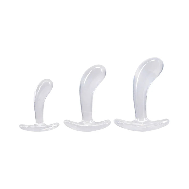 Doc Johnson Crystal Jellies Curved Anal Trainer Set