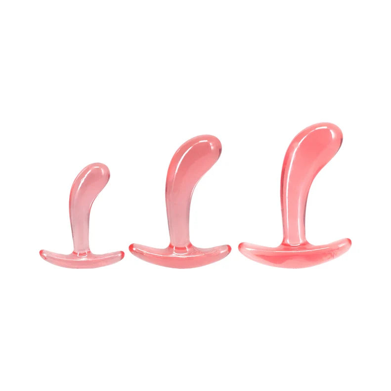 Doc Johnson Crystal Jellies Curved Anal Trainer Set