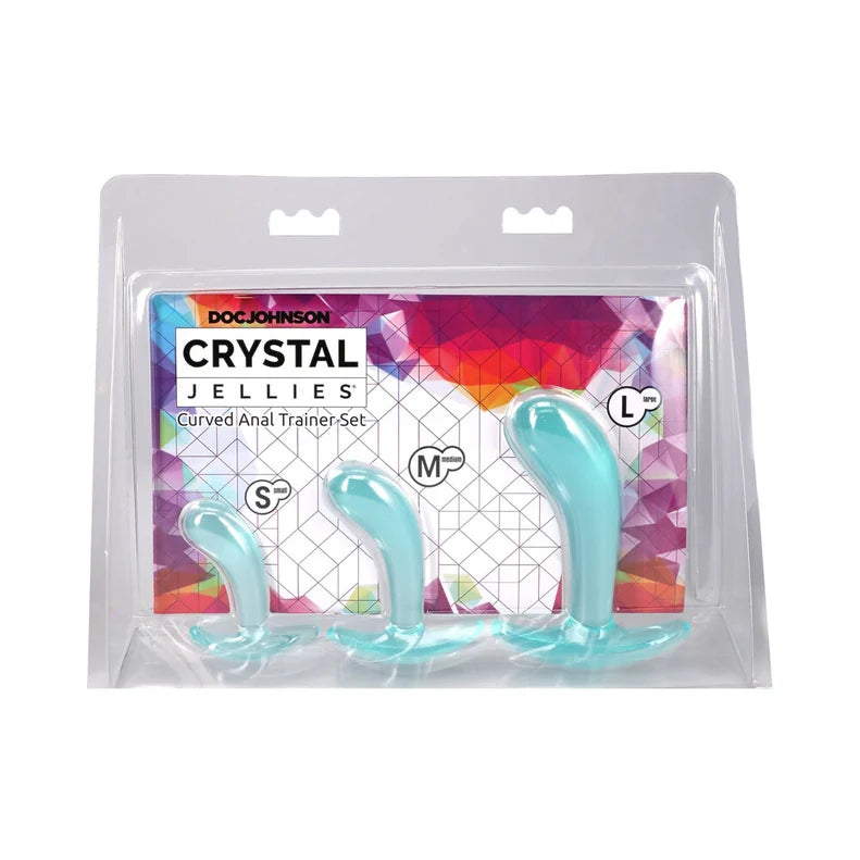 Doc Johnson Crystal Jellies Curved Anal Trainer Set