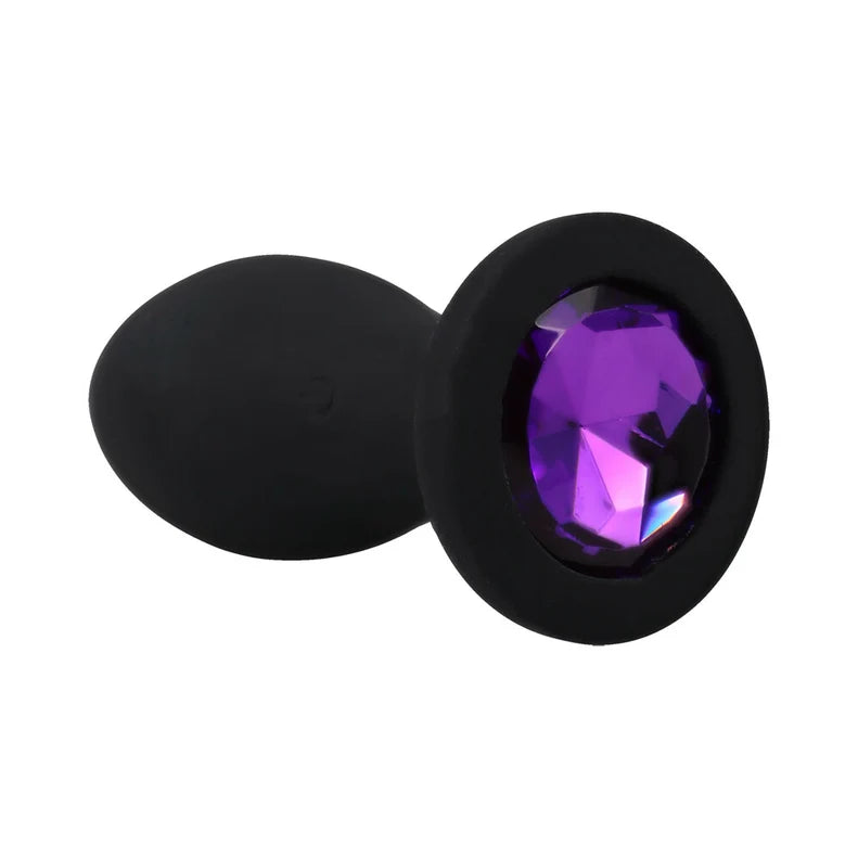 Booty Bling Jeweled Vibrating Plug 3in