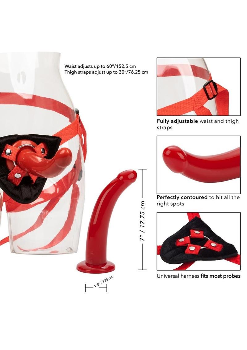 Red Rider Adjustable Strap-On with 7in Dildo