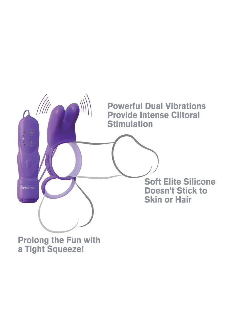 Fantasy C-Ringz Twin Teazer Rabbit Silicone Cock Ring with Wired Remote Control