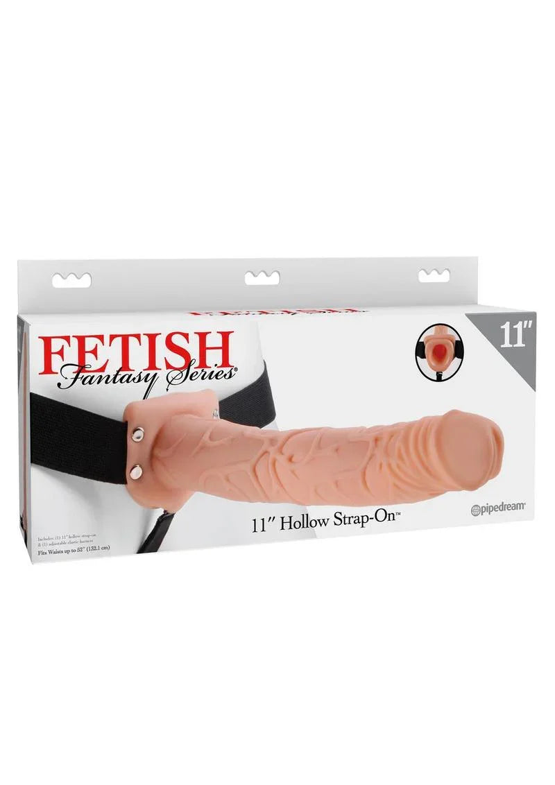Fetish Fantasy Series Hollow Strap-On Dildo and Stretchy Harness 11in