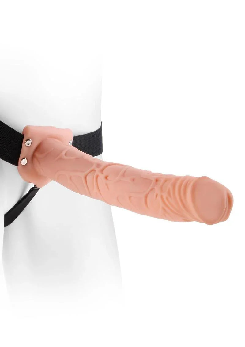 Fetish Fantasy Series Hollow Strap-On Dildo and Stretchy Harness 11in