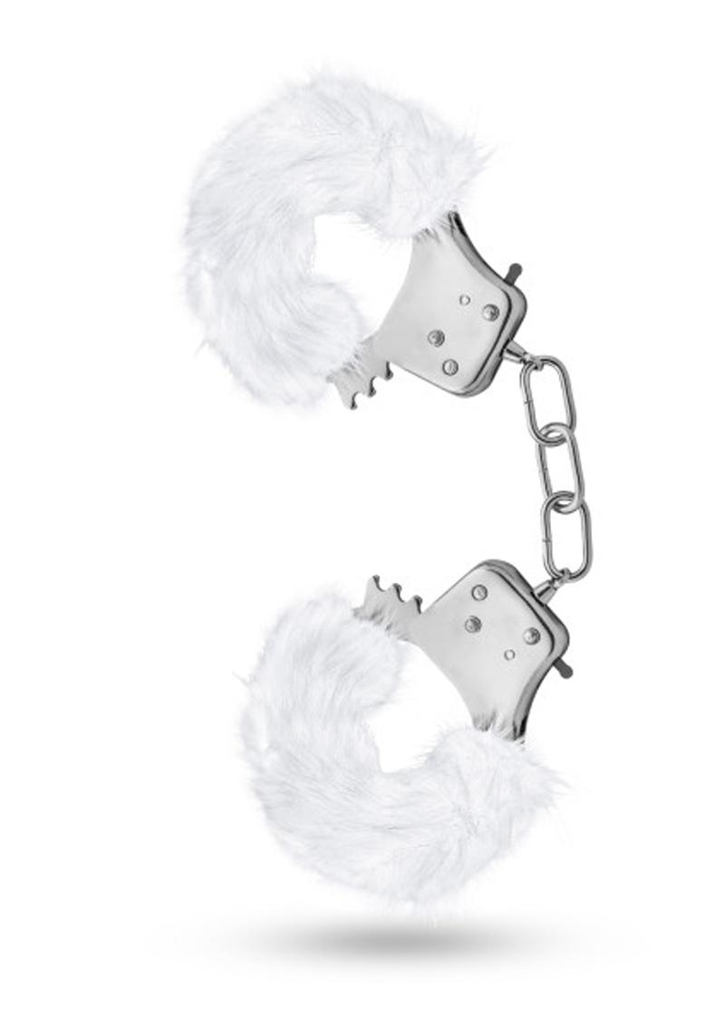 Temptasia Plush Fur Cuffs – Adjustable Faux Fur Wrist Restraints with Lock & Keys
