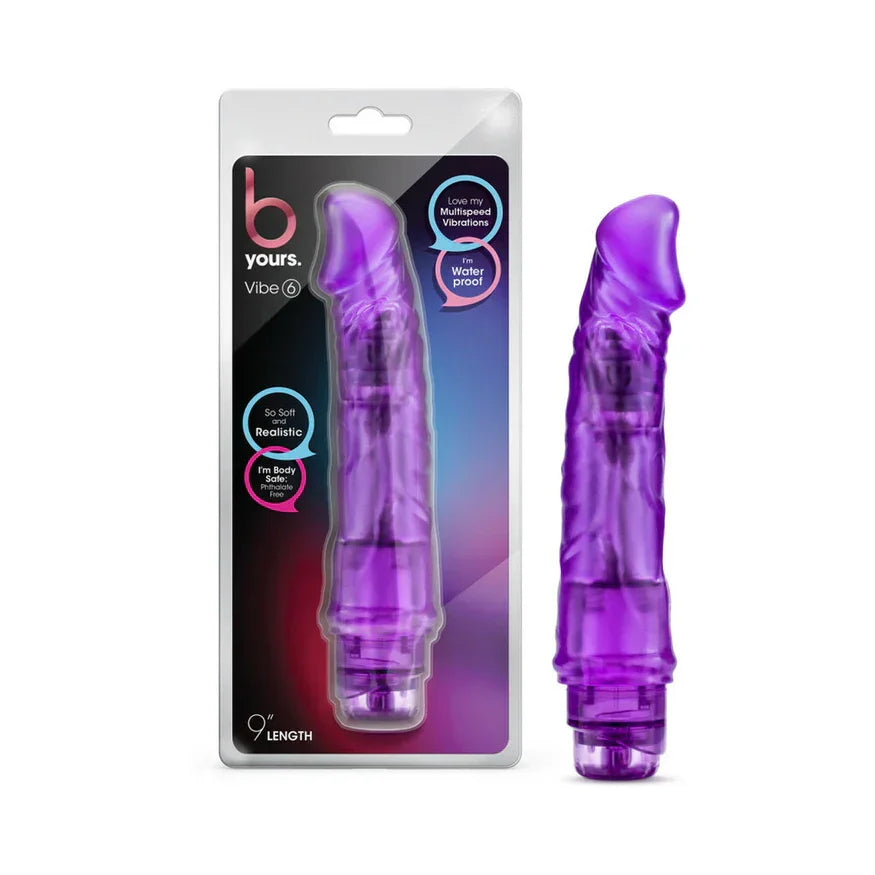 B Yours Vibe 6 Vibrating Dildo 9in