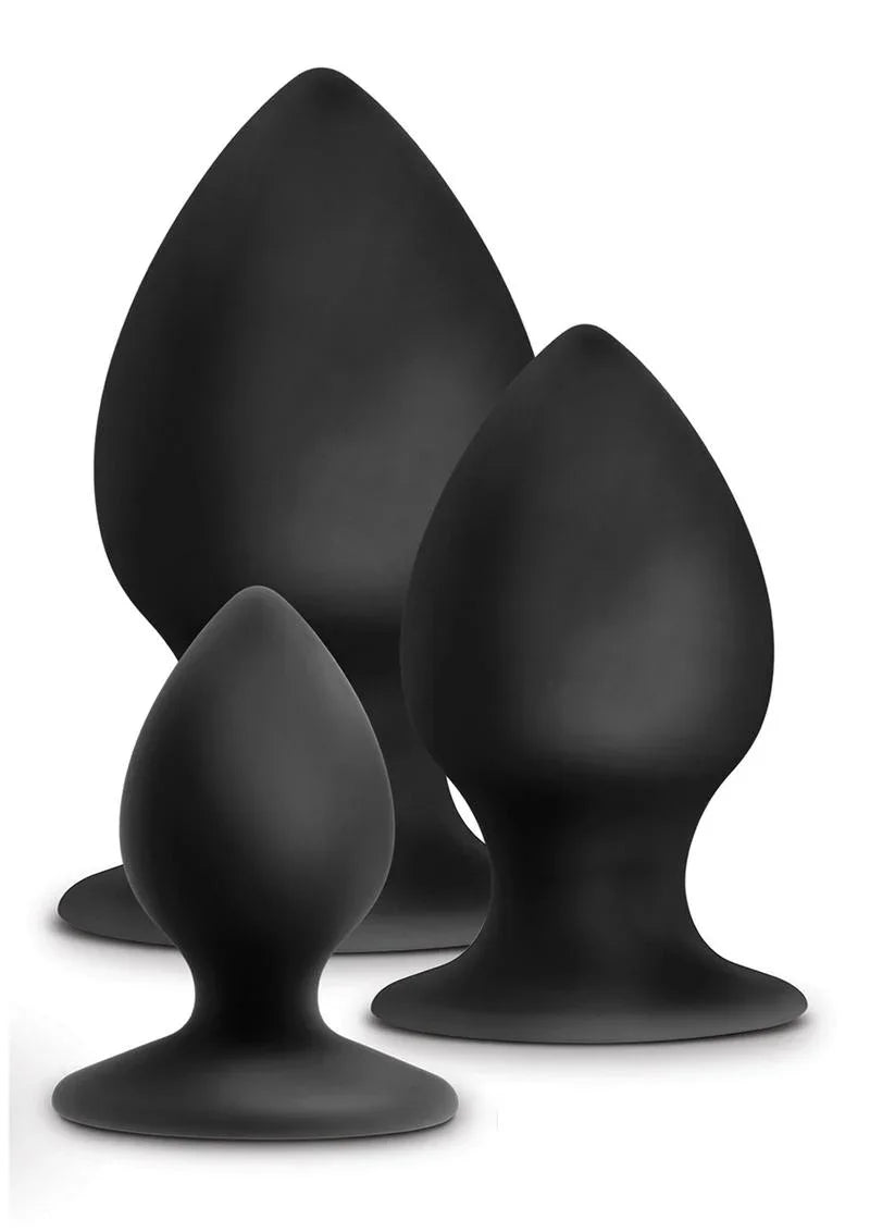 Anal Adventures Platinum Silicone Anal Stout Anal Plug Set